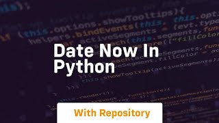 date now in python