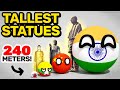 COUNTRIES SCALED BY TALLEST STATUES | Countryballs Animation