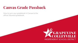 Canvas Grade Passback