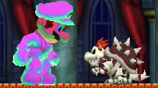New Super Mario Bros DS - All Castle Bosses with Giant Star Mario