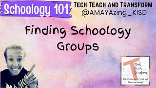 Finding Schoology Groups
