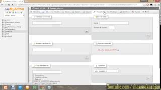 Create-Edit-Delete-Import/Export Database in PHPmyadmin