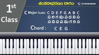 ||SHANKARABHARANAM||KEYBOARD 1ST LESSON||