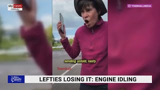 Woman accuses man in electric car of 'polluting' the air: 'Lefties Losing It'