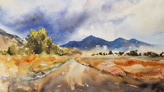 How to paint clouds in watercolours