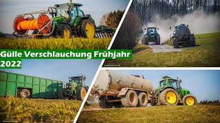 Gülle verschlauchen Frühjahr 2022 |John Deere|