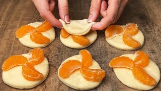 🍊Wenn Sie Blätterteig und Mandarinen haben, dann bereiten Sie das berühmte Weihnachtsrezept zu!