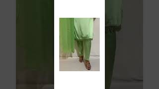 Straight Cut Silk Suit With Chiffon Dupatta | Buy Pakistani Suits In UK | Best Pakistani Suit UK