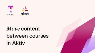 Aktiv Support: Copy Content Between Courses