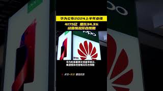 华为半年收入4175亿，同比增长34.3%