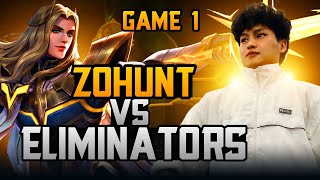 ZOHUNT VS ELIMINATORS | QUARTER FINALS | UPPER BRACKET | GAME 1 | LEGENDS UNLEASHED TOURNAMENT