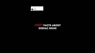 Creepy facts about zodiac signs Pt.2 - Zodiac signs Shorts