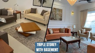 SEMI-FURNISHED (TRIPLE-STOREY) 10 marla House For Sale In Bahria Town Islamabad- Basement House