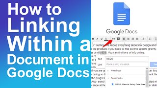 How to Linking Within a Document in Google Docs