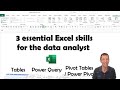 3 essential excel skills for the data analyst