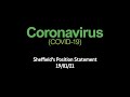 Coronavirus - Sheffield's Position Statement (19 January 2021)