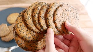 black sesame cookies Recipe | Dalmiin