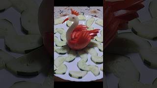 Gorgeous Vegetable King Swan / Carving Swan  #shorts #youtubeshorts