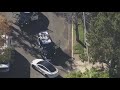 Suspect's vehicle, LAPD patrol car collide head-on