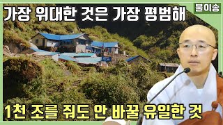 [불이22] 1천 조를 줘도 안 바꿀 유일한 것, 가장 위대한 것은 가장 평범하고 단순해