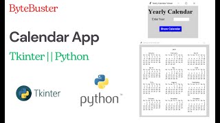 🗓️ Build a Calendar App with Tkinter in Python! 📅 | Step-by-Step Guide 🖥️✨