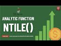 NTILE analytic function in SQL Server - #12 #NTILE #SQLServer #AnalyticFunctions #SQLTips