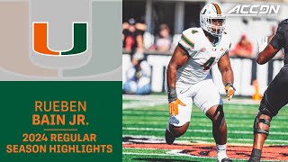 Rueben Bain Jr. 2024 Regular Season Highlights | Miami Defensive Lineman