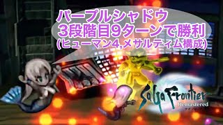 サガフロンティア　リマスター　9ターンでパープルシャドウ3段階目に勝利(ヒューマン4,メサルティム構成）