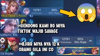 AKU IKUT BERMAIN DI RANDOM LOBBY! REAKSI PUBLIK ON MIC MELIHAT MIYA 12 RIBU MATCH SAVAGE!