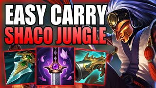 HOW TO EASILY CARRY WITH SHACO JUNGLE FOR BEGINNERS! - Best Build/Runes S+ Guide - League of Legends