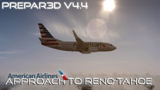 [P3DV4.4] American Airlines | Boeing 737-700 | Approach to Reno-Tahoe