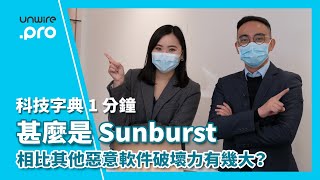 【科技字典1分鐘】甚麼是Sunburst？相比其他惡意軟件破壞力有幾大？