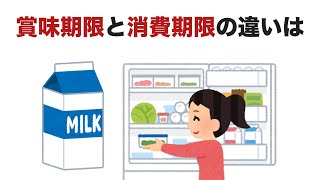 賞味期限と消費期限の違いは【違いの面白い雑学】