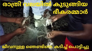 രാത്രി വലയിൽ കുടുങ്ങിയ ഭീകരമ്മാർ | fishing | Kerala fishing | fishing Malayalam | sea fishing