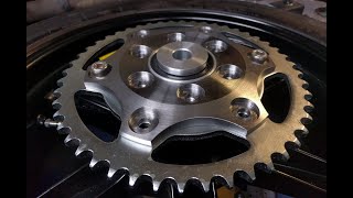 Machining a custom Buell rear sprocket adapter