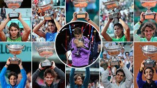 Rafael Nadal - All 19 Grand Slams Championship Points (2005-2019)