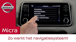 Hoe werkt het optionele navigatiesysteem in de Nissan Micra?