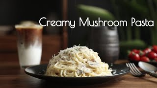 奶油蘑菇培根意麵 | 滿口醬汁，奶香濃郁【Carbonara】Creamy Mushroom Bacon Pasta | 白噪音美食Food white noise #ASMR