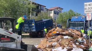 Republic Services HUGE Pile of Recycle Clean up