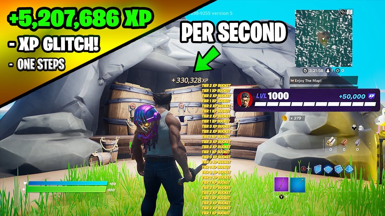 XP GLITCH IN FORTNITE UNLIMITED XP MAP CODE! (FREE +15,794,777 XP Per ...