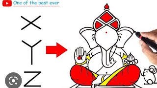 Crazy X Y Z से गणेश जी का सुंदर चित्र बनाना सीखे । One of the best Lord Ganesha drawing #ganesh