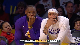 Caption LeBron & Anthony Davis On Lakers Bench 😂