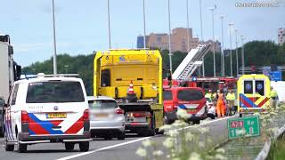 Ernstig gewonde na aanrijding op A28 bij Groningse Haren