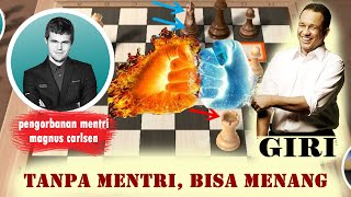 MAGNUS CARLSEN VS ANISH GIRI | PENGORBANAN MENTRI YANG INDAH DI PEMBUKAAN CATUR SICILLIAN DEFENSE