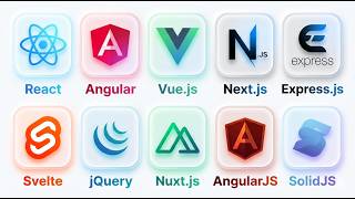 Every Javascript Framework Explained | React | Angular | Next | Express | Solid | jQuery & Vue JS.