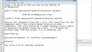 Java Programming Tutorial -GridBagLayout-8- public float getLayoutAlignmentY(Container parent)