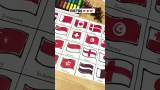 I draw all red and white country flag ❤️🤍 #flag #youtubeshorts #shorts