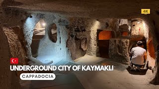 CAPPADOCIA, KAYMAKLI Underground City 🇹🇷 Walking tour 🗺️ 2023 [4K] ✅ Turn on subtitles