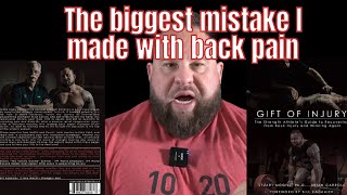 (AVOID THIS) I made the very same mistake many of you are making concerning your back injury