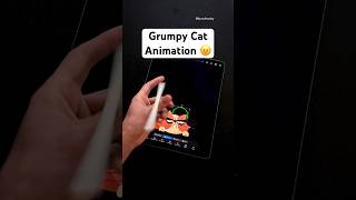 Grumpy Cat Animation in Procreate 😠 #procreate #animation